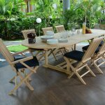 Teck'attitude - salon de jardin en teck massif biarritz, 8 places Teck'attitude - salon de jardin en teck massif biarritz, 8 places
