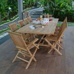 Teck'attitude - salon de jardin en teck massif bueno - aires, 10 places