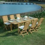 Salon de jardin teck massif kythira, 6 places Salon de jardin teck massif kythira, 6 places