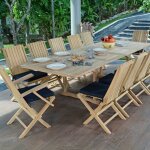 Salon de jardin en teck massif malaga, 12 places