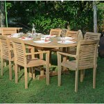 Salon de jardin en teck massif tikopia, 8 places
