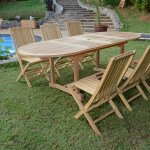 Salon de jardin en teck massif toga, 6 places
