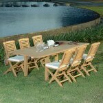 Salon de jardin teck massif valdemoro, 6 places Salon de jardin teck massif valdemoro, 6 places