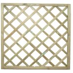Salone - panneau quadrille' carre' en bois de pin impre'gne' 90x90 cm pour terrasse de jardin