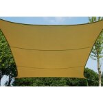 Salone - voile d'ombrage carr�e 5x5 beige housse parapluie gazebo - salon