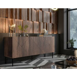 Bestmobilier - salvador - buffet bas - effet bois - 150 cm