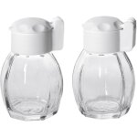 Salz&pfefferstreuer - set mit schnappverschluss glas 7cm 2teilig