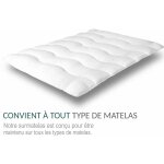 Sampur - surmatelas nuage : microfibre et prot�ge matelas - 4cm - 200x200 cm