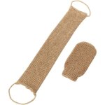 Sangle lave dos, lani�re crin gant exfoliant, bande dos exfoliante en chanvre naturel pour dos corps ...