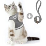 Sangle de poitrine de voyage pour chat d'�t� gilet r�glable avec cordon de serrage style r�fl�chissant ...