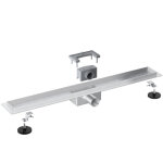 Saniclass 2. 0 caniveau de douche 140cm sans grille avec bride de sol inox