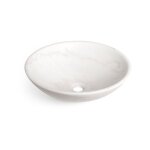 Saniclass - pesca arino vasque  poser - 42x42x14cm - rond - marbre - blanc