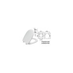 Saniplast - abattant wc en thermodurcissable blanc 'passepartout' avec charnières inox h050 Saniplast - abattant wc en thermodurcissable blanc 'passepartout' avec charnières inox h050