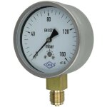 Manomètre à ressort avec capsule, gaz 0 - 160 mbar Manomètre à ressort avec capsule, gaz 0 - 160 mbar