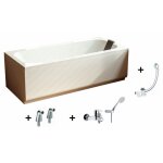 Pack complet baignoire pop 160x70 avec robinetterie et vidage Pack complet baignoire pop 160x70 avec robinetterie et vidage