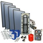 Le sanitaire - set solaire 4plus® sur toit 4 capteurs et ballon d'eau fraîche 800 l Le sanitaire - set solaire 4plus® sur toit 4 capteurs et ballon d'eau fraîche 800 l