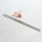Sanitemodar - caniveau de douche 110cm, panneau �troit, caniveau de douche 360�siphonn� avec appareil ...