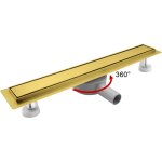 Sanitemodar - caniveau de douche dor� 90cm, panneau 2 en 1, caniveau de douche 360�siphonn� avec appareil ...