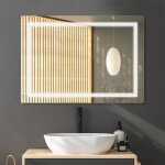 Sanitemodar - led miroir salle de bain 60x80cm, miroir salle de bain avec eclairage, miroir mural avec ... Sanitemodar - led miroir salle de bain 60x80cm, miroir salle de bain avec eclairage, miroir mural avec ...