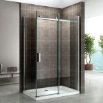 Saniverre - alixa cabine paroi de douche d'angle h. 200 cm porte coulissante - verre 8 mm transparent ...