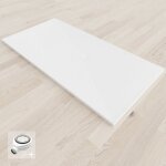 Baya receveur de douche 100 x 160 cm blanc extra - plat aspect pierre + bonde incluse Baya receveur de douche 100 x 160 cm blanc extra - plat aspect pierre + bonde incluse