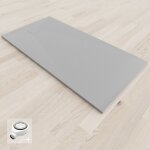 Saniverre - baya receveur de douche 80 x 160 cm gris extra - plat aspect pierre + bonde incluse Saniverre - baya receveur de douche 80 x 160 cm gris extra - plat aspect pierre + bonde incluse