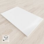Saniverre - baya receveur de douche 90 x 140 cm blanc extra - plat aspect pierre + bonde incluse