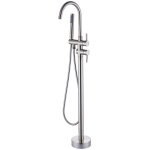 Saniverre - maty robinet mitigeur sur pied chrome bross pour baignoire lot