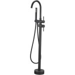 Saniverre - maty robinet mitigeur sur pied chrome noir pour baignoire lot