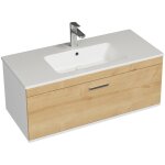 Saniverre - rubite meuble salle de bain simple vasque 1 tiroir ch�ne clair largeur 100 cm