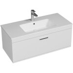 Saniverre - rubite meuble salle de bain simple vasque 1 tiroir blanc largeur 100 cm