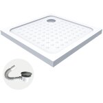 Saniverre - sana receveur de douche 85 x 85 cm blanc + bonde et siphon inclus