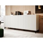 Bestmobilier - sanna - buffet bas - 200 cm - style contemporain - noir / blanc