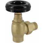 Sannover - robinet manuel volant noir pour radiateur fonte