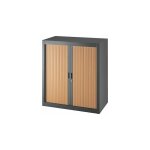 Sans marque - armoire  rideaux dmontables economique 100 x 90 cm noir - htre - maxiburo