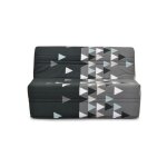 Les tendances - gruhier banquette bz - tissu gris et noir - l143 x p97 x h89cm - joe Les tendances - gruhier banquette bz - tissu gris et noir - l143 x p97 x h89cm - joe
