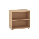 Sans marque - bibliothèque basse milano bois h 74 x l 80 cm chêne clair - maxiburo Sans marque - bibliothèque basse milano bois h 74 x l 80 cm chêne clair - maxiburo