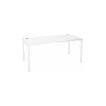 Sans marque - bureau droit plateau blanc l 160 x p 80 cm, piétement métal couleur blanc - practica - ... Sans marque - bureau droit plateau blanc l 160 x p 80 cm, piétement métal couleur blanc - practica - ...