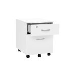 Sans marque - caisson bois cubo 2 tiroirs blanc - maxiburo Sans marque - caisson bois cubo 2 tiroirs blanc - maxiburo