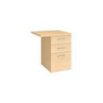 Sans marque - caisson htre hauteur bureau 3 tiroirs avec extension essens - maxiburo