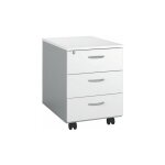 Sans marque - caisson mobile practica 3 tiroirs blanc - maxiburo