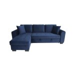 Sans marque - canapé d'angle convertible hamilton 4 places - tissu velours bleu - l 245 x p 140 x h 86 ... Sans marque - canapé d'angle convertible hamilton 4 places - tissu velours bleu - l 245 x p 140 x h 86 ...