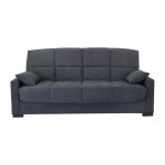 Les tendances - banquette clic clac 3 places - tissu gris anthracite - style contemporain - l223