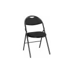Sans marque - chaises pliantes super confort piétement noir - noir - lot de 2 - maxiburo Sans marque - chaises pliantes super confort piétement noir - noir - lot de 2 - maxiburo