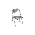 Sans marque - chaise pliante métal grise - lot de 2 - maxiburo Sans marque - chaise pliante métal grise - lot de 2 - maxiburo
