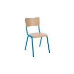 Chaise scolaire t6 color - bleu - lot de 4 - maxiburo Chaise scolaire t6 color - bleu - lot de 4 - maxiburo
