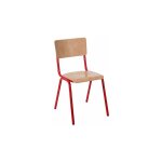 Sans marque - chaise scolaire t6 color - rouge - lot de 4 - maxiburo Sans marque - chaise scolaire t6 color - rouge - lot de 4 - maxiburo