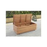 Sans marque - coffre de rangement jardin en bois exotique d'eucalyptus fsc - 190 l - 48, 5 x 109, 5 x ...