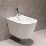 Sans rebord creavit bidet suspendu douche mural bidet wc c�ramique blanc nouveau