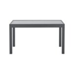 Table de jardin extensible rectangulaire 6 a 10 personnes - structure aluminium - plateau verre tremp� ...